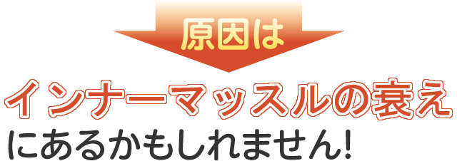 原因はインナーマッスルの衰えにあるかもしれません！